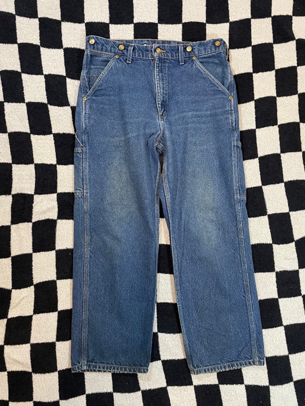 vintage carhartt blue denim logger jeans B06DNM 1999 size 34